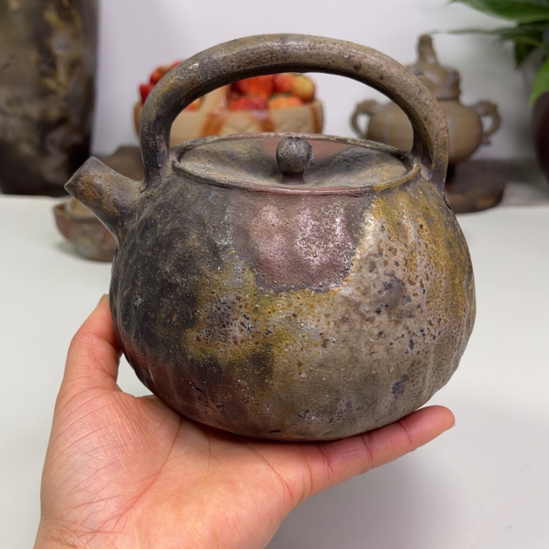 备前烧作品（陶古造有裂c****i