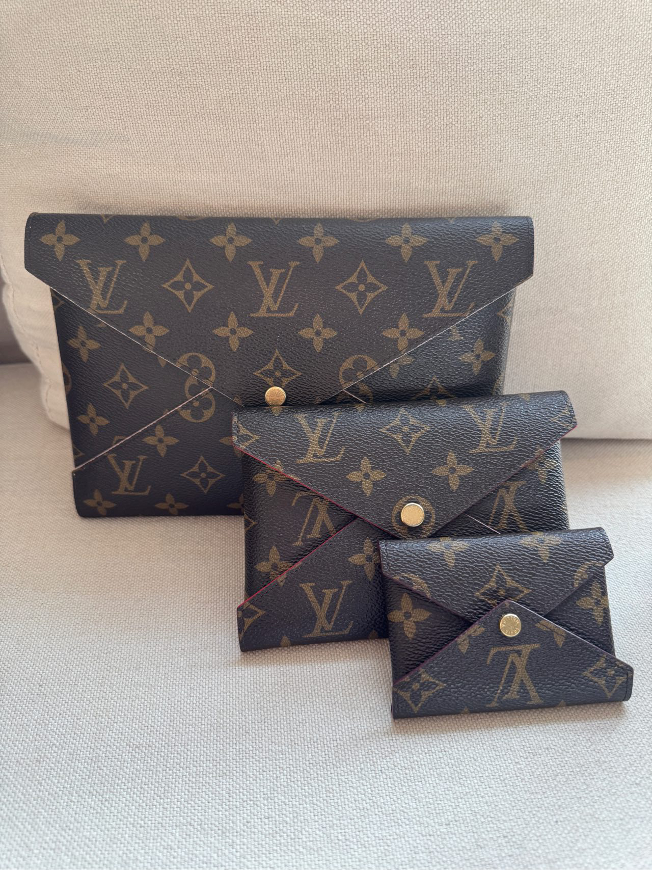 99新 LouisVuitton/路易威登 LVPochette老花套娃三合一手包