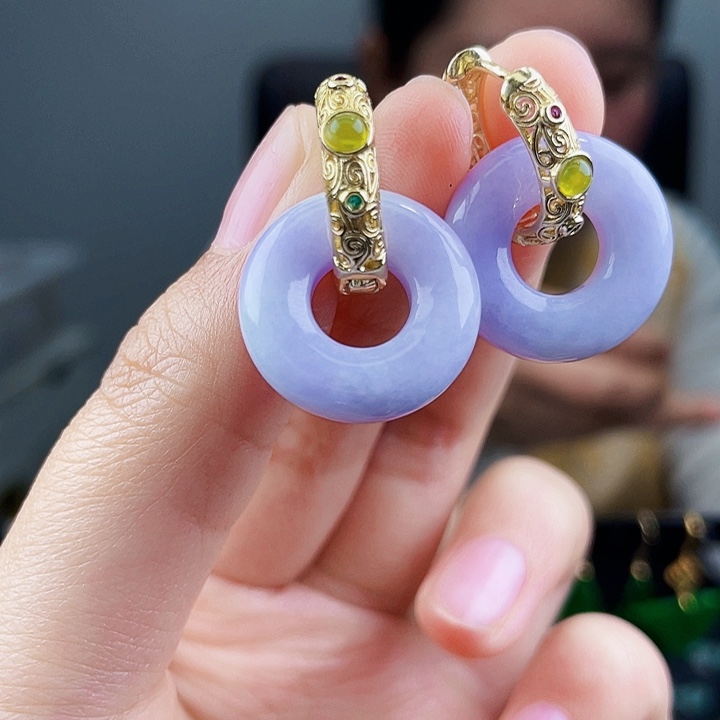 翡翠耳饰未镶嵌饰品