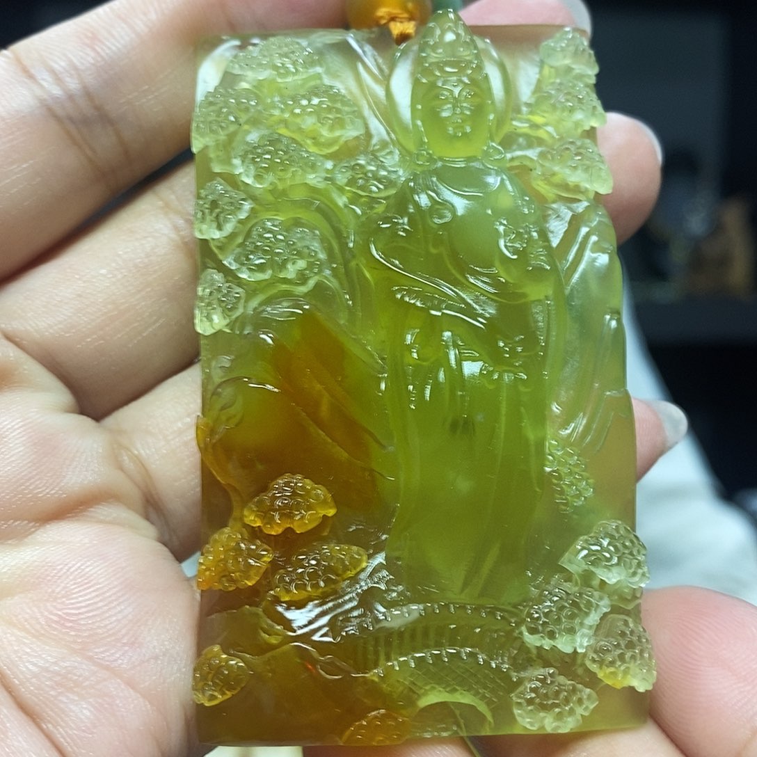 未镶嵌岫玉挂件吊坠项链