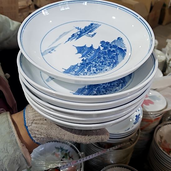私***语绿泥盘子碗茶壶啥都有6个