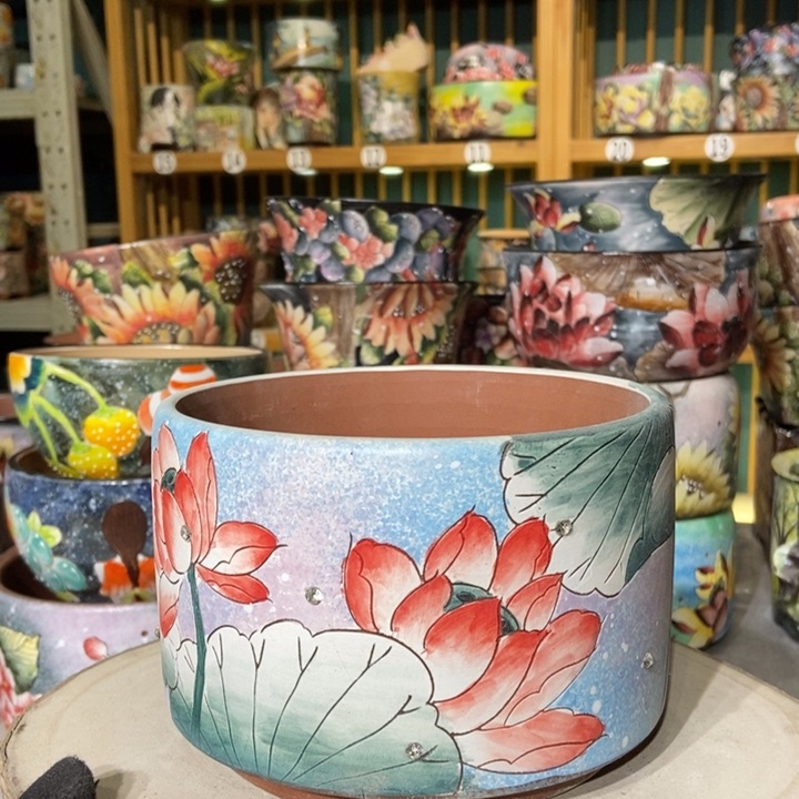 红陶景德镇艺术手绘作品