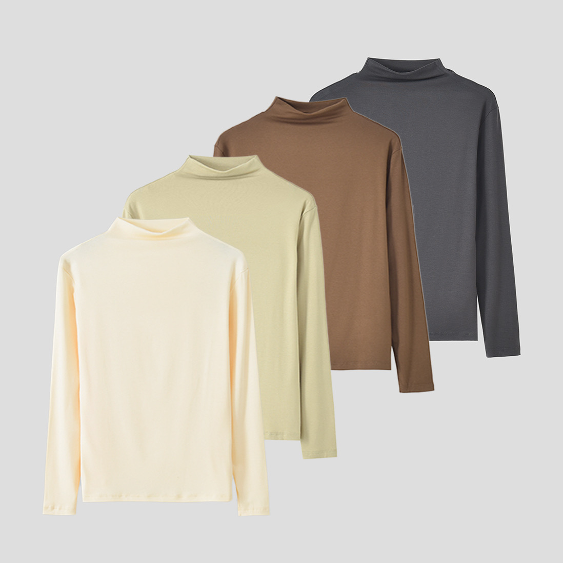 【烟筒领打底】冬季新款，叠穿神器百搭净版打底衫-8666