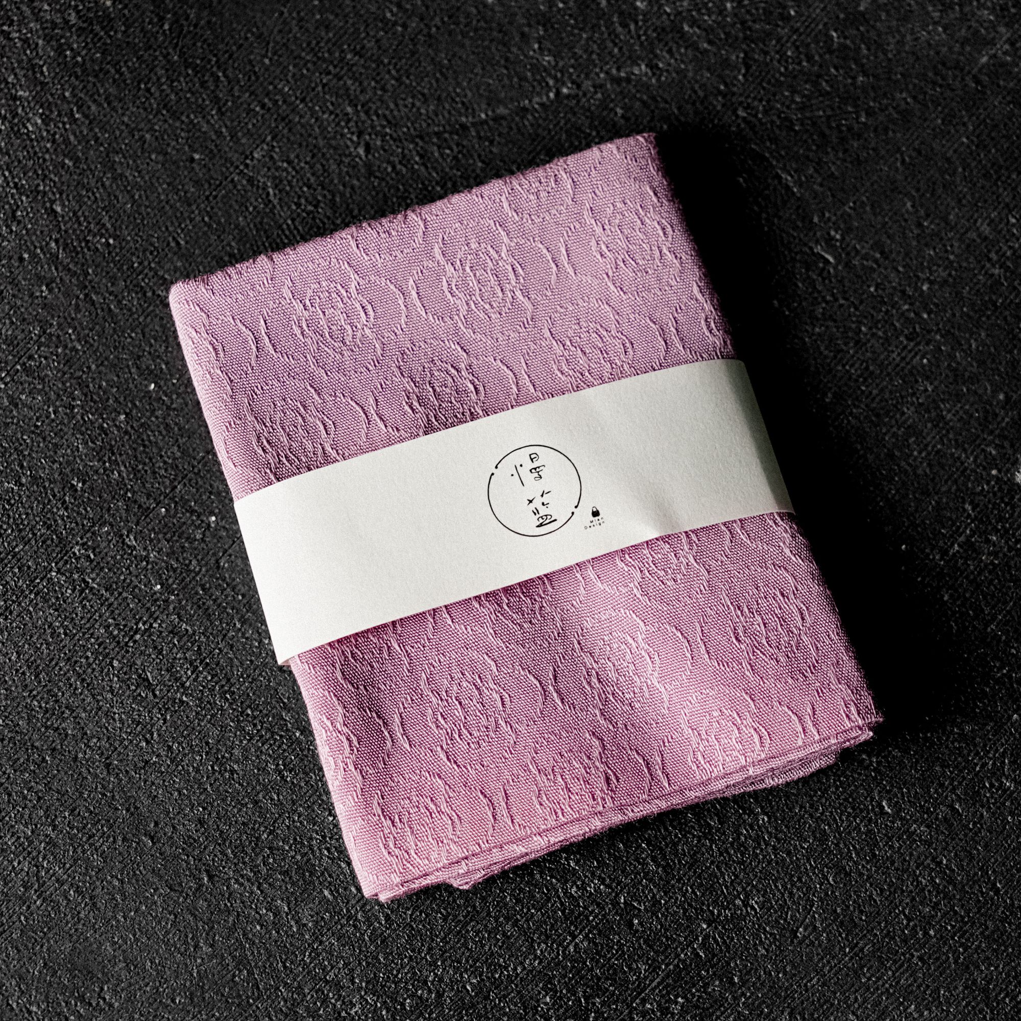 【慢蓝】海棠春睡紫色棉布茶巾