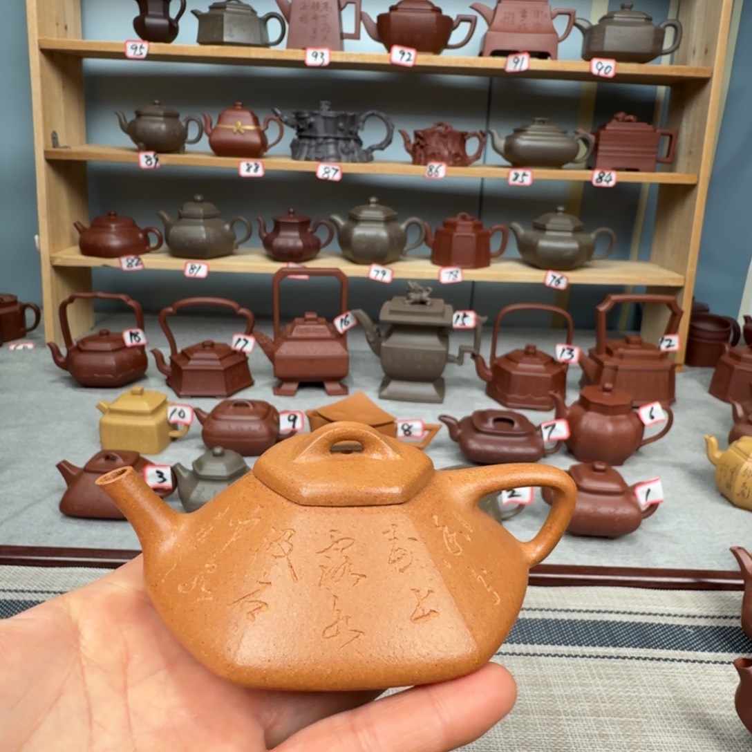 丝***豆段泥茶壶全手工制作
