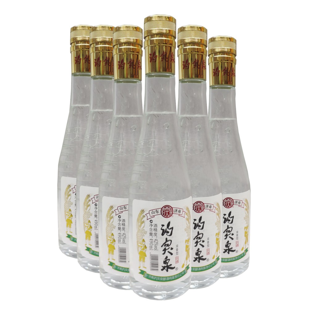 君旭山东鲁酒特产白酒 42度趵突泉光瓶酒 整箱6瓶正品特惠42度490