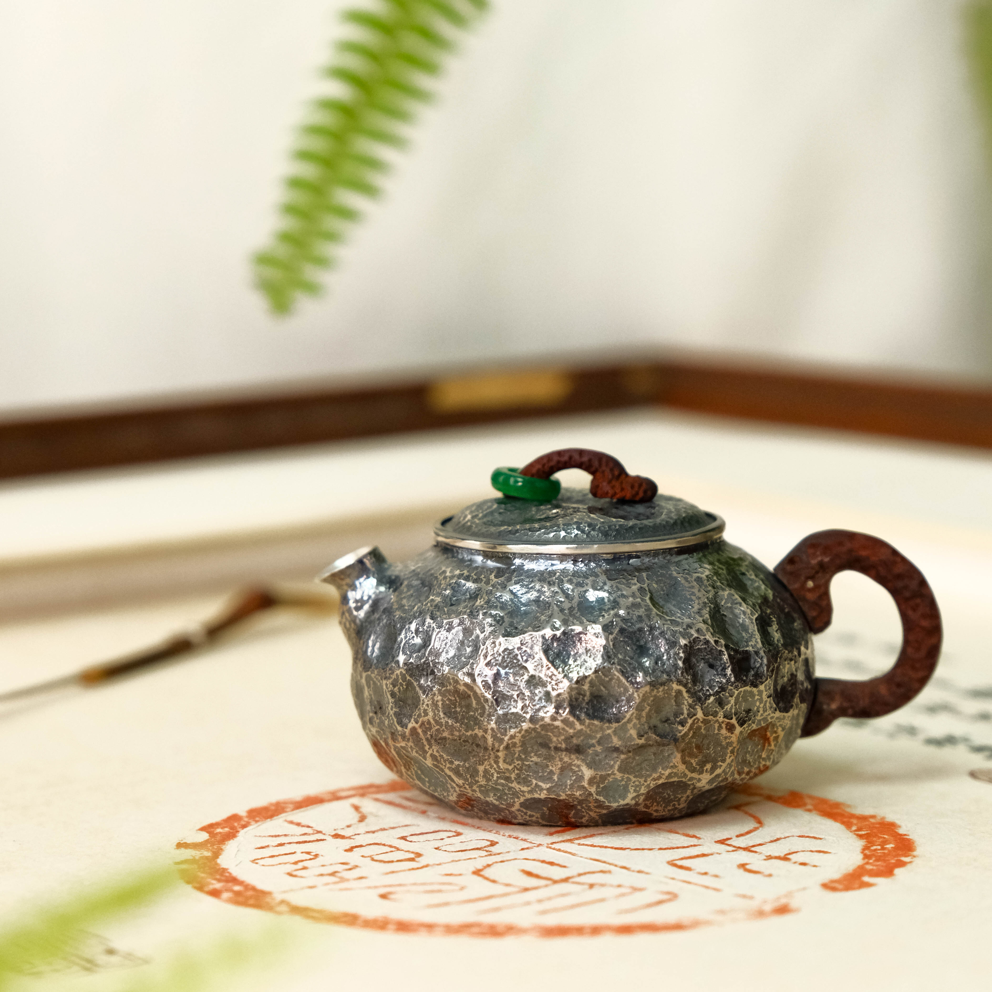 【大促】壶尔摩斯《大黑面团》茶壶全手工 便携 约110g 200cc足银999