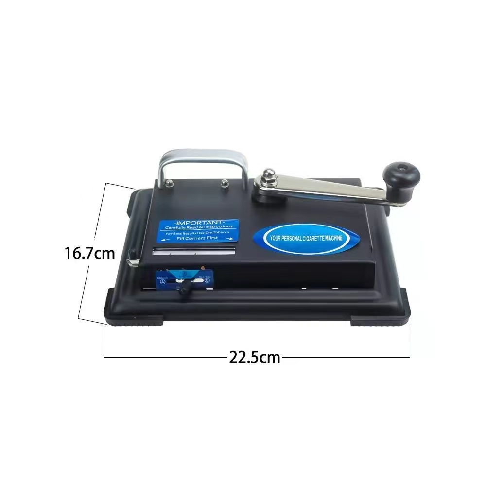 8mm银色黑色手摇金属推拉式手动不锈钢卷烟器