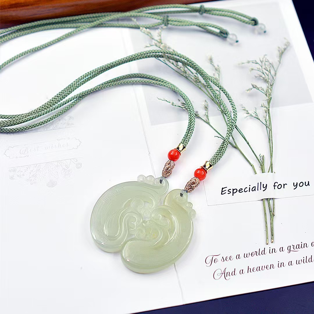 上等天然精致和田玉青海料 龙凤和鸣 多样性发货 拍一发一