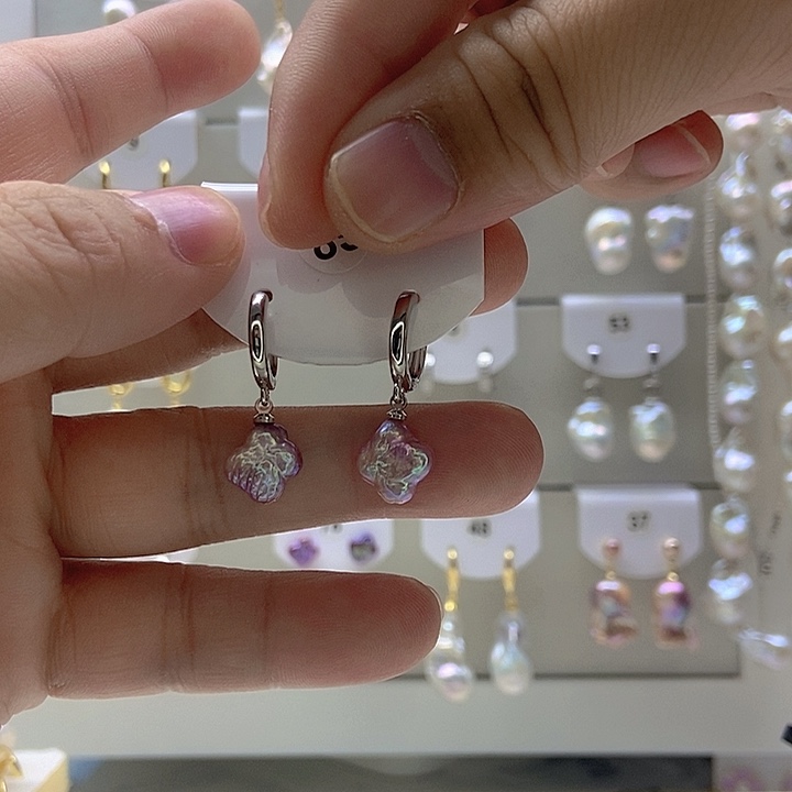 绒***呀颈饰银S925镶嵌淡水珍珠85