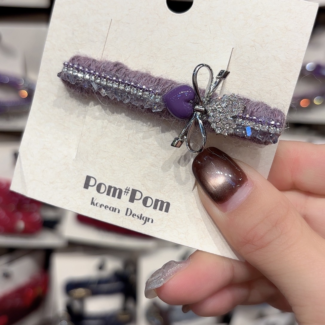 布艺铁合金爱心蝴蝶结压夹一个