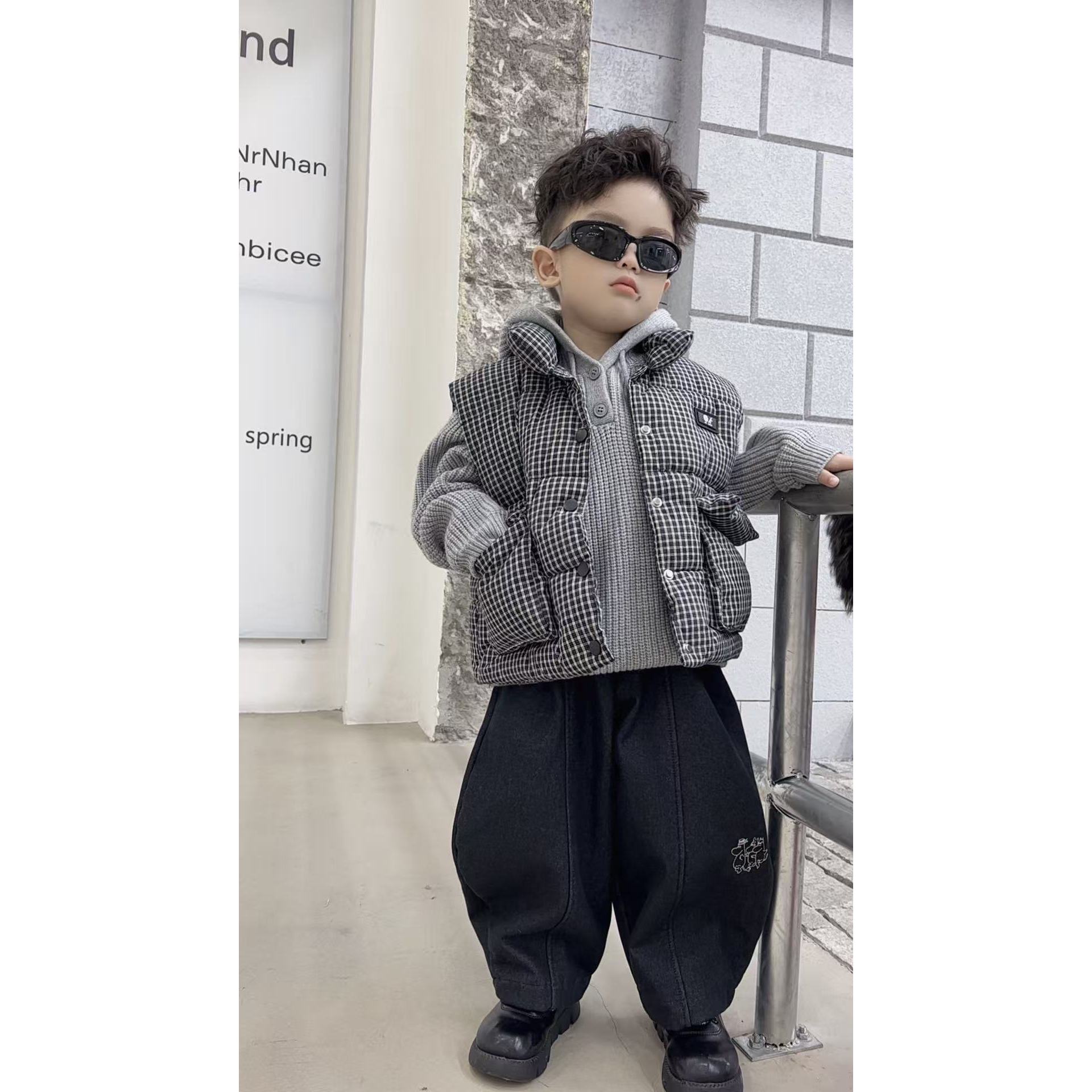 【棉逗熊品牌】男童韩版秋季休闲中大童百搭裤子-17178