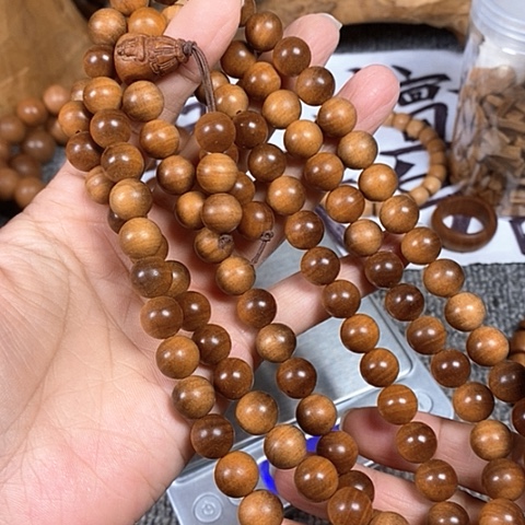 檀香木手串/手链老山檀香黑肉横纹1.0/108沉水