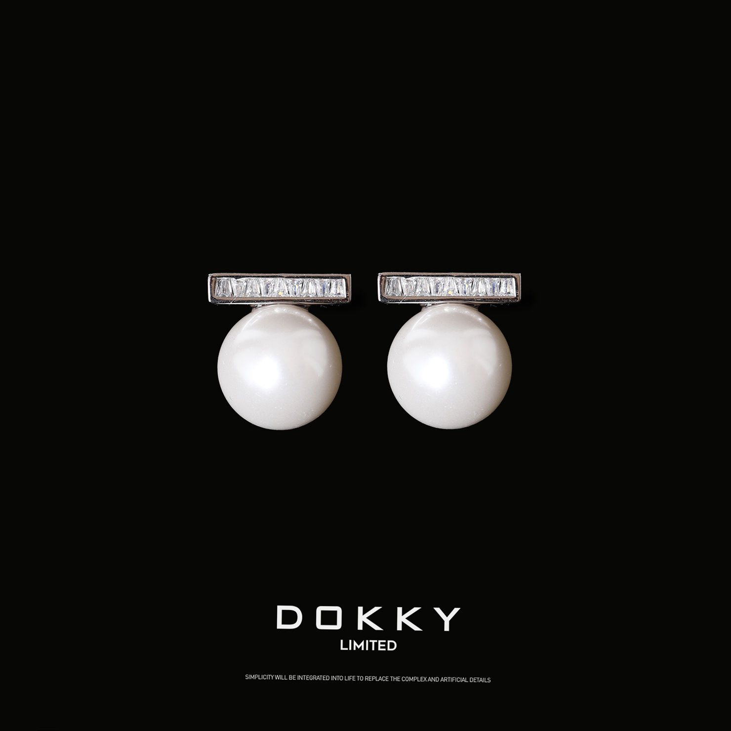 铜合金锆石耳饰 Dokky「小灯泡」施家珍珠S925银针铜镀白金简奢耳钉