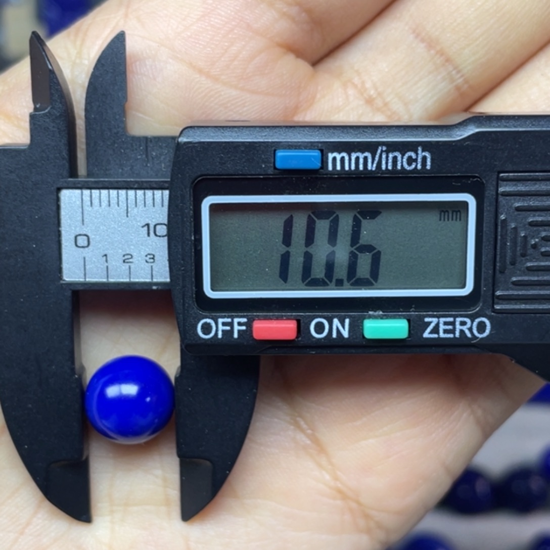 青金石未镶嵌10mm单珠李**’