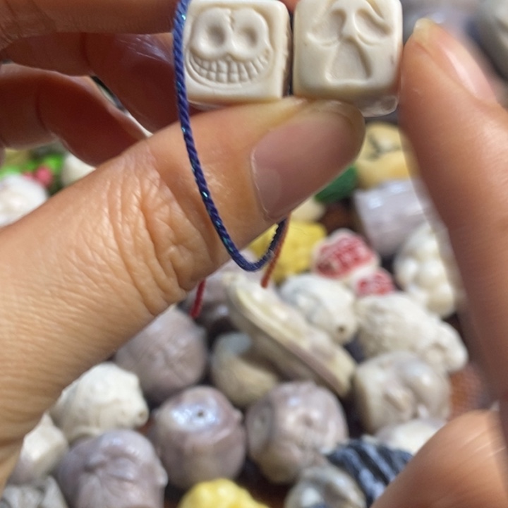 符***号配饰鹿角雕刻一对出