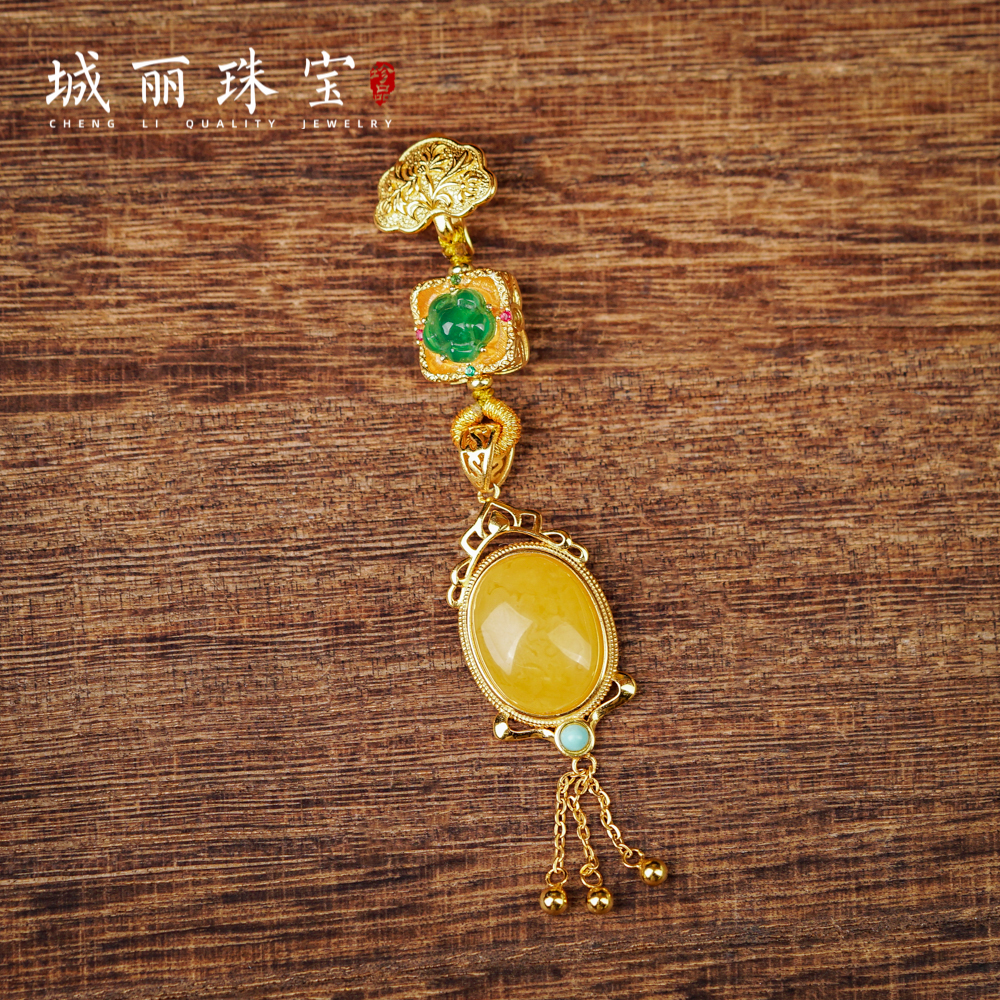 吊坠925银  【2026年九紫才令】黄蛋面金福吊坠/个ZJA-168-2