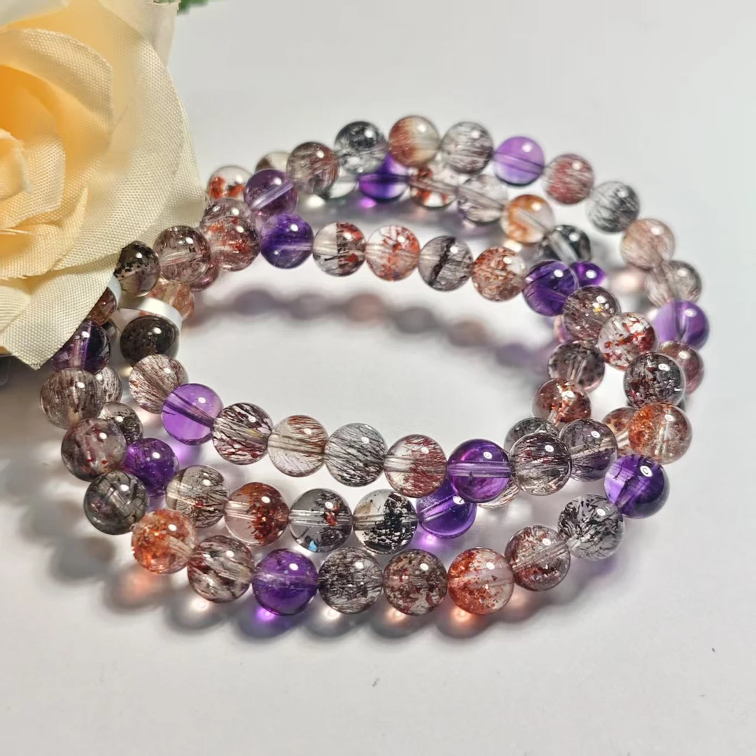 【书记甄选】天然仙女超七单圈手链 多样性发一件 约6mm GXZ878