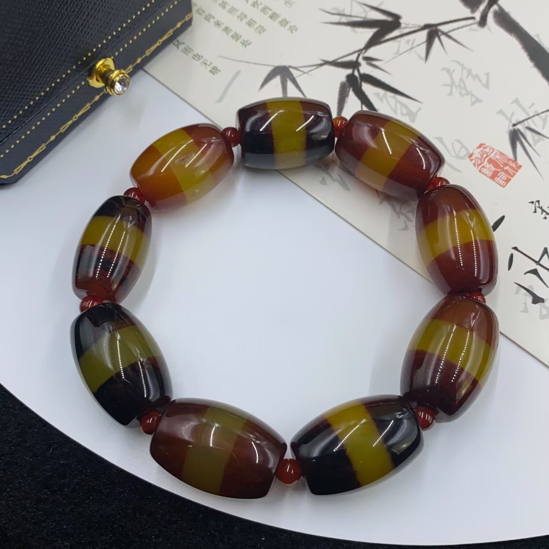 3947 玄武皓月之星通天纹 手串百搭多样性发货