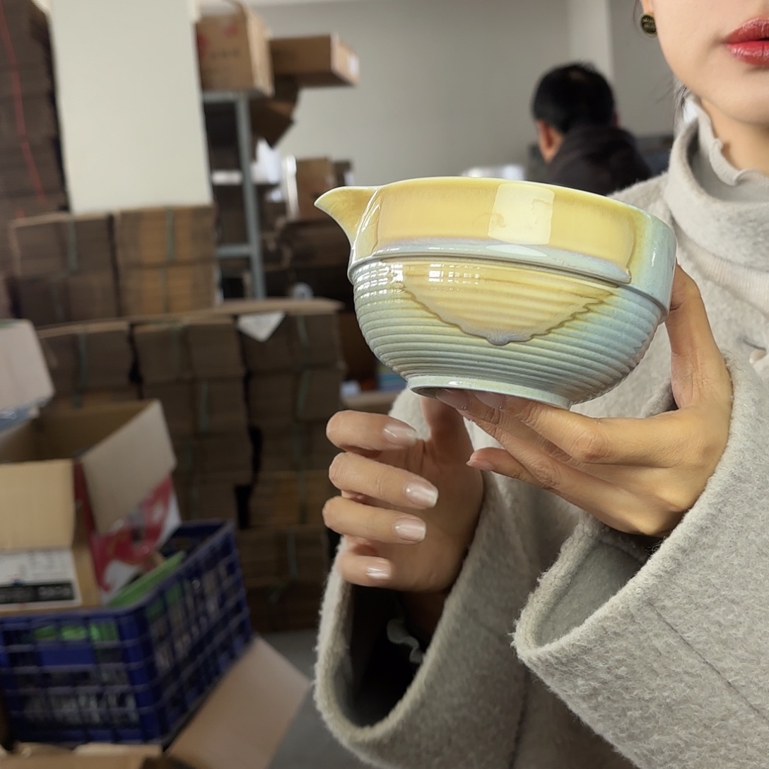 龙泉云间青瓷小米茶器