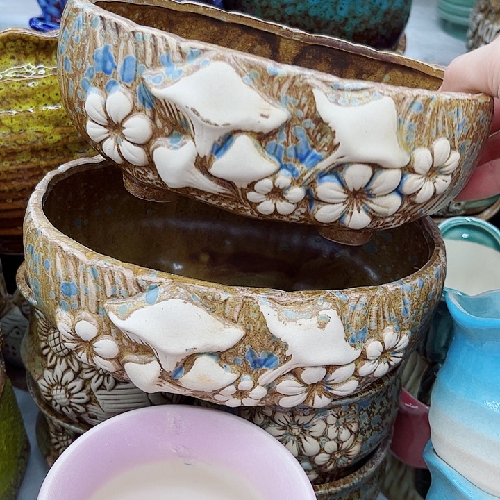 多肉绿植陶瓷花盆9.9包邮，有孔