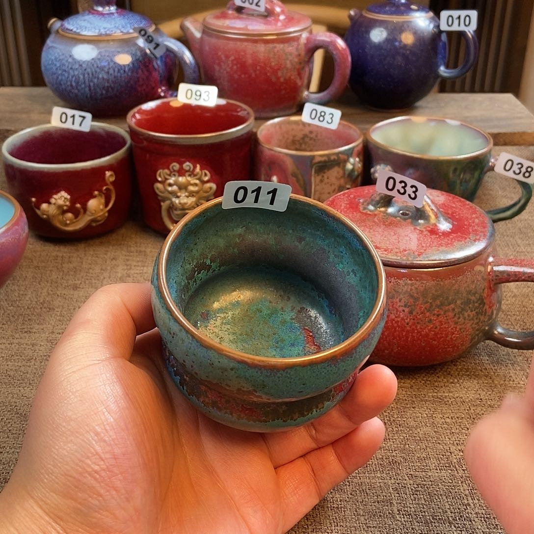 摆件钧瓷主人杯杯