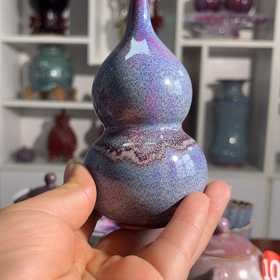 壶芦小摆件钧瓷杯子