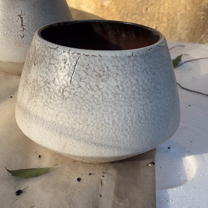 紫砂茶碗瑕疵口径18高度20一个