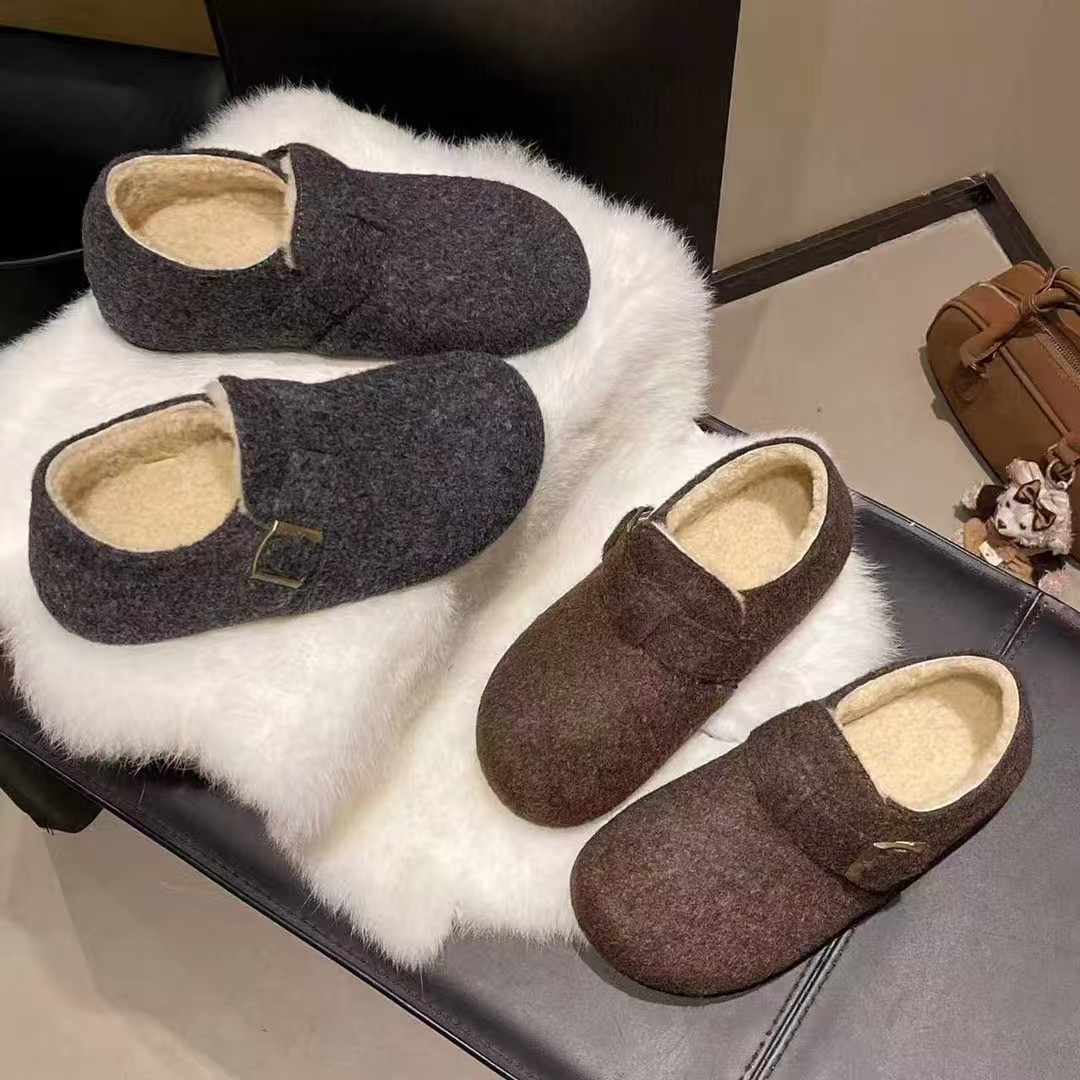 毛呢内增高阔腿裤必备女款爆款新款网红冬季气质冬季勃肯鞋