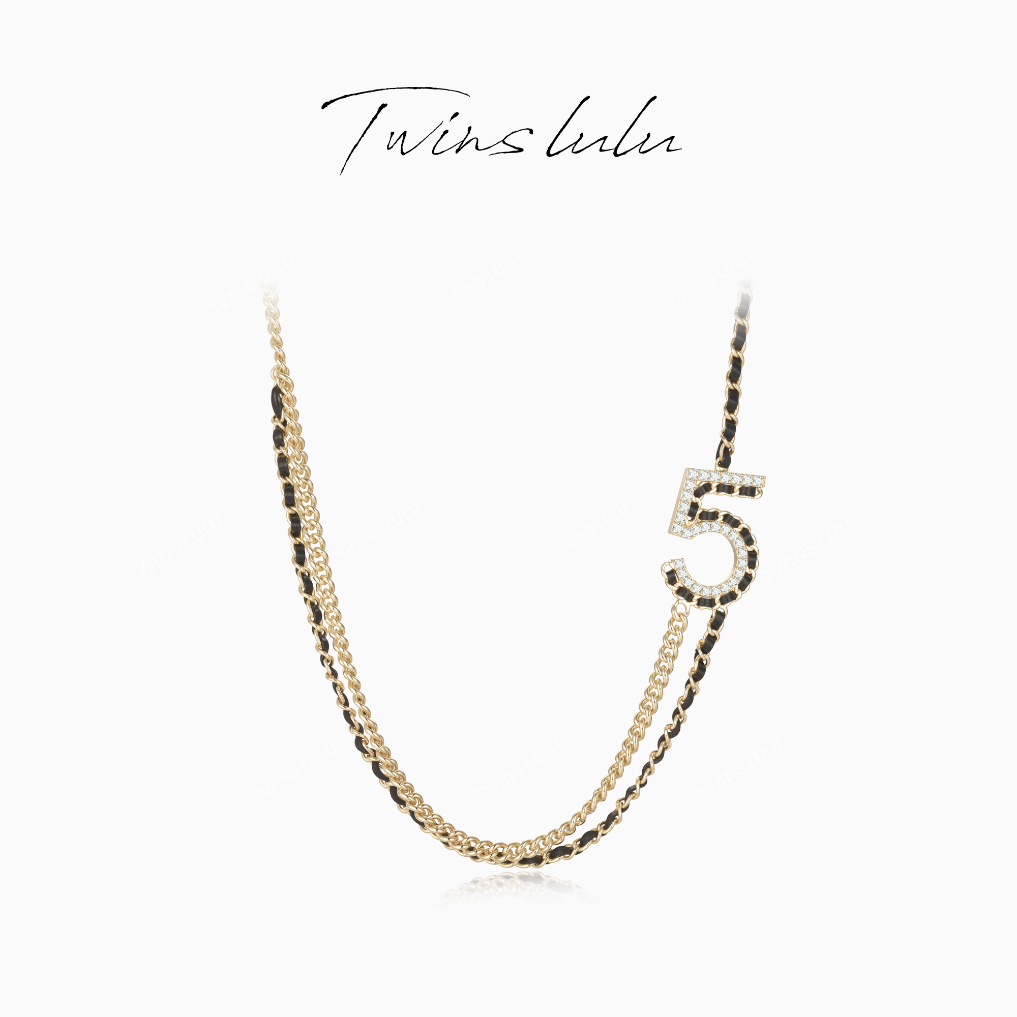 TWINS LULU【5号】  新年款手工编织皮革毛衣项链女款TSJ10218