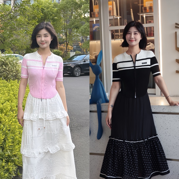 DEGAIA上衣 ｜『鑫鑫专属』同款多色显瘦百搭针织短袖开衫299713