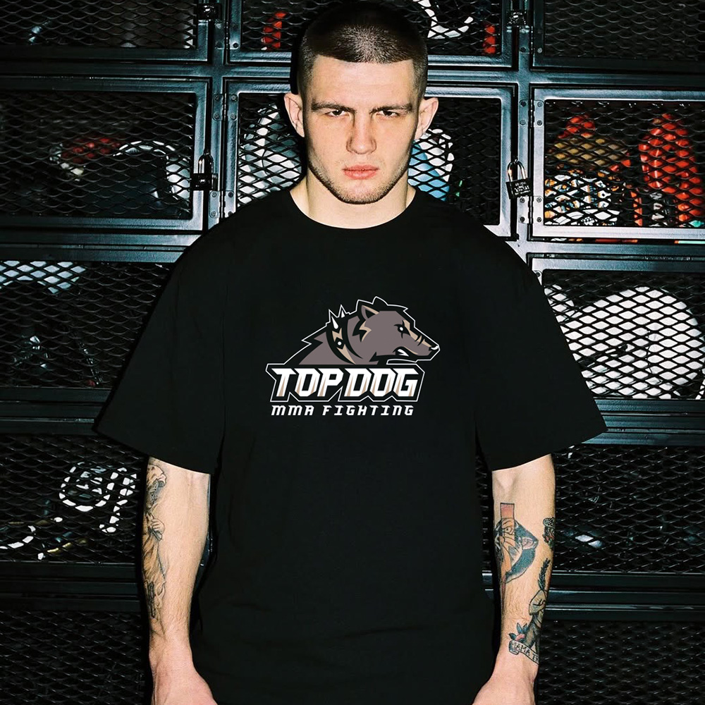 TOPDOG短袖T恤纯棉宽松健身MMA上衣格斗训练夏季男潮运动休闲