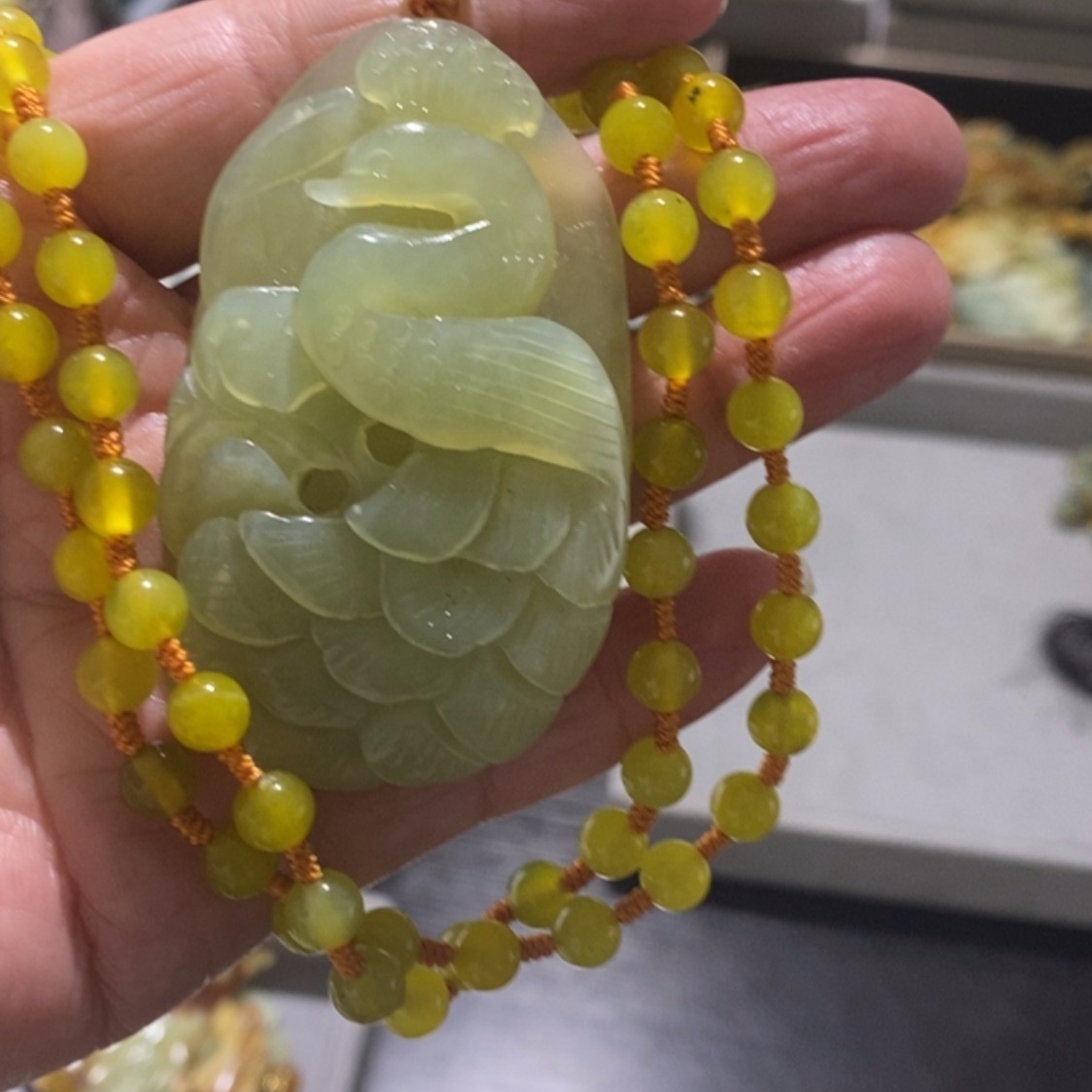 【闪购商品】岫玉毛衣链未镶嵌