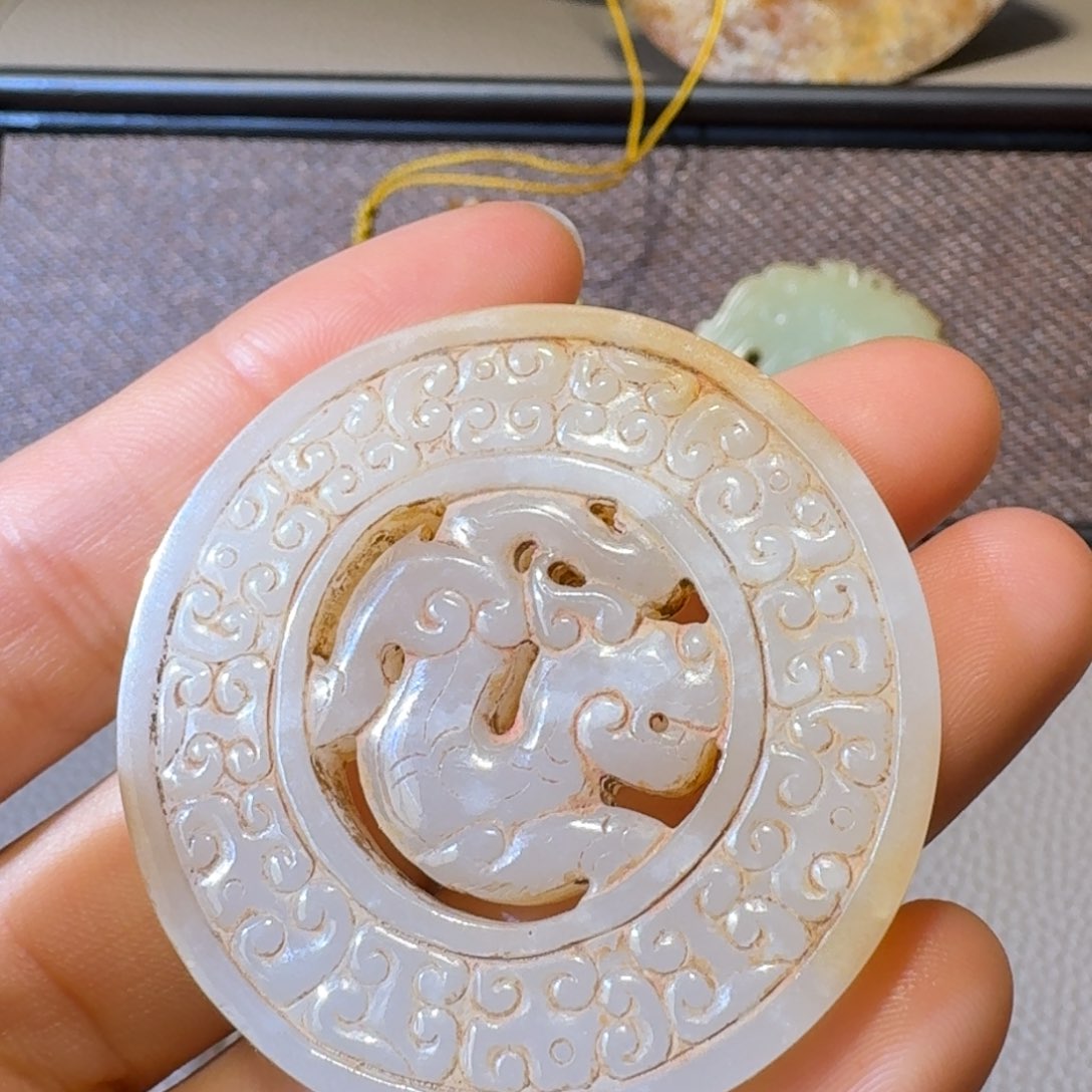 和田玉挂件未镶嵌副*