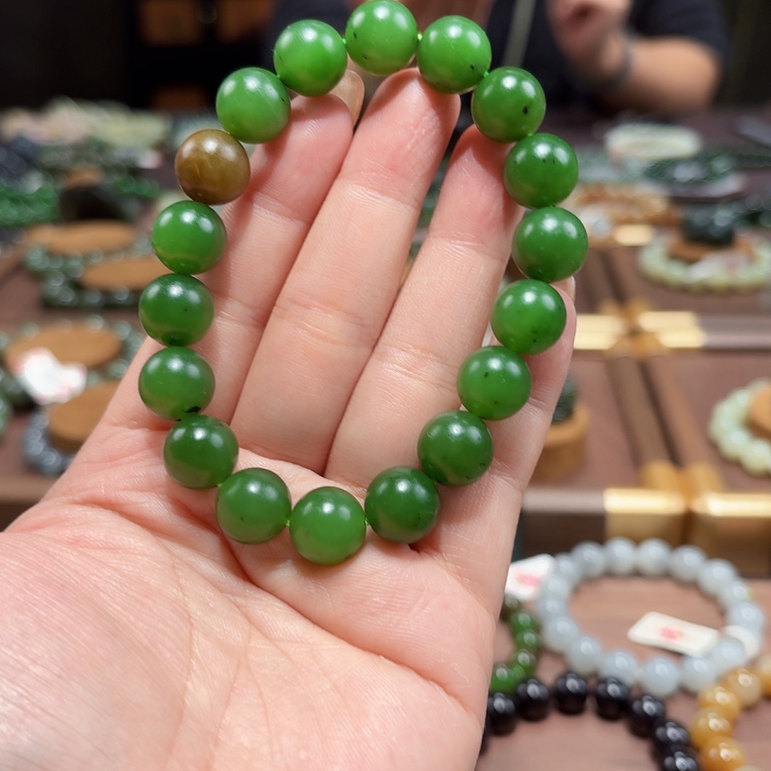 和田玉（碧玉）未镶嵌手链和田12 