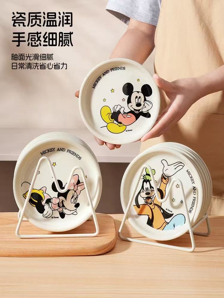 复古奶黄6英寸点心碟（米奇+米妮+唐老鸭+黛西+高飞+布鲁托）