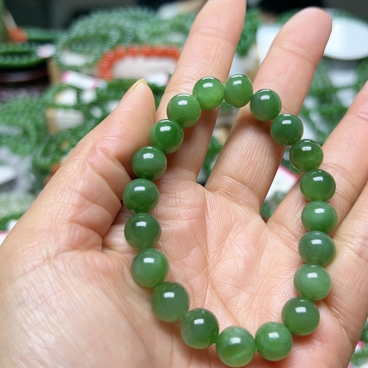 和田玉（碧玉）手链未镶嵌
