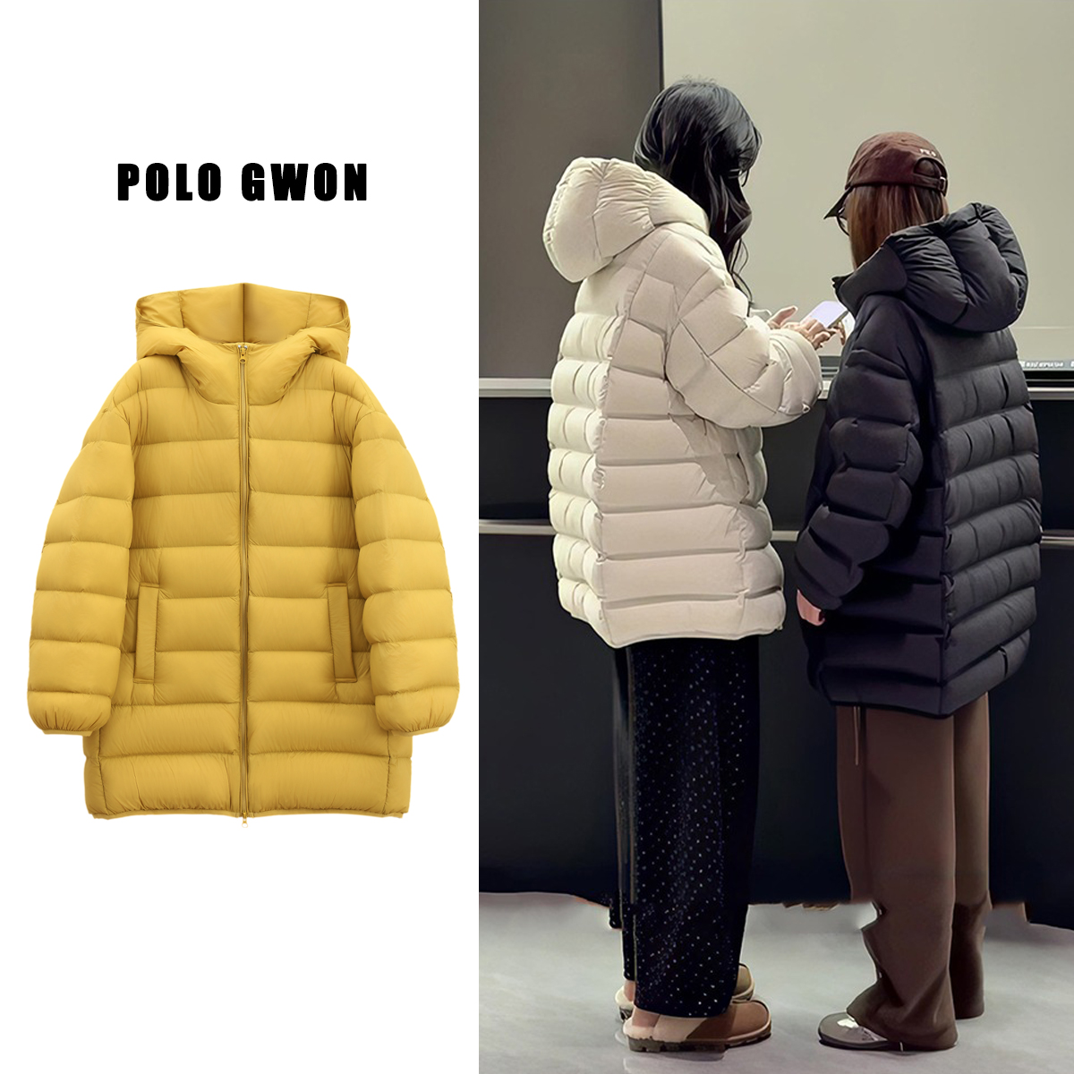 假一赔三正品排骨羽绒服女+羽绒溯源芯片+云朵泡芙面料8722