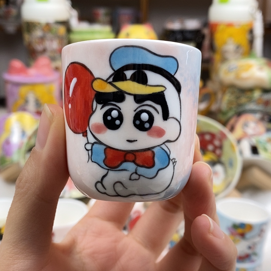 瓷片董董文创手绘陶瓷