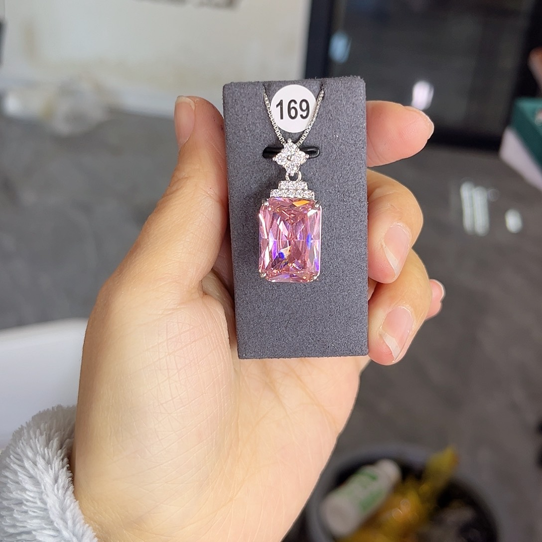 颈饰彩色蓝宝石银S925镶嵌