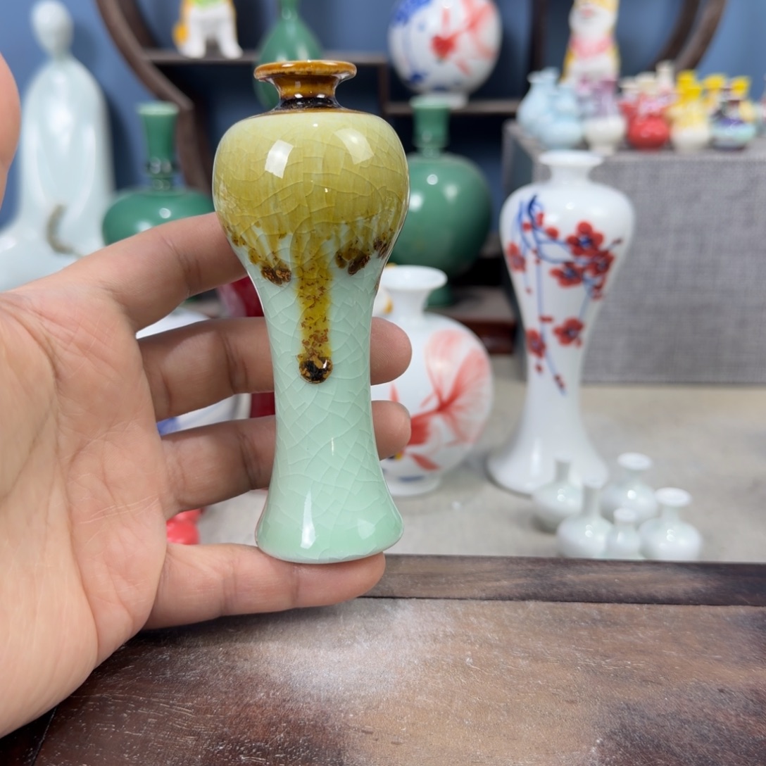 陶瓷手工小花器摆件