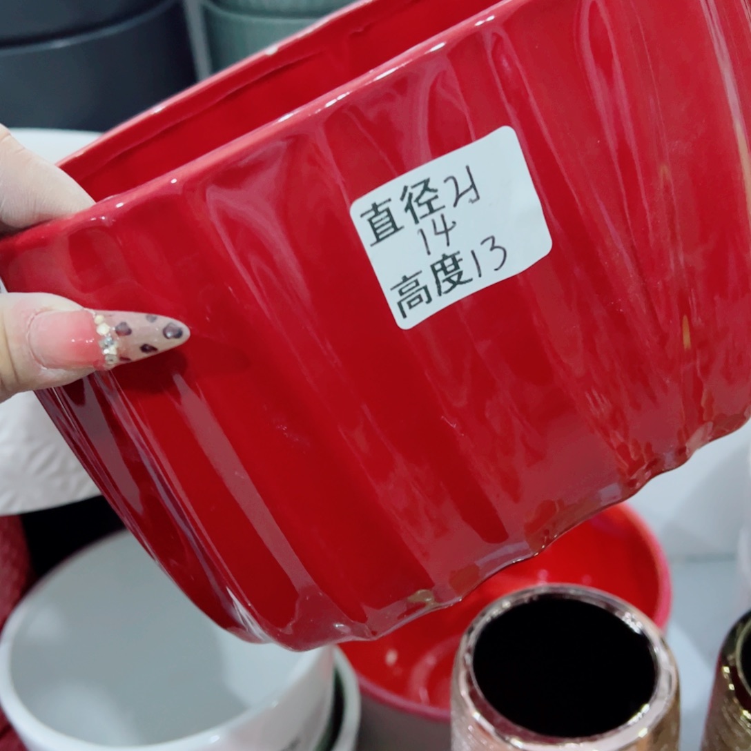 有孔，陶瓷花盆满10米包邮发货