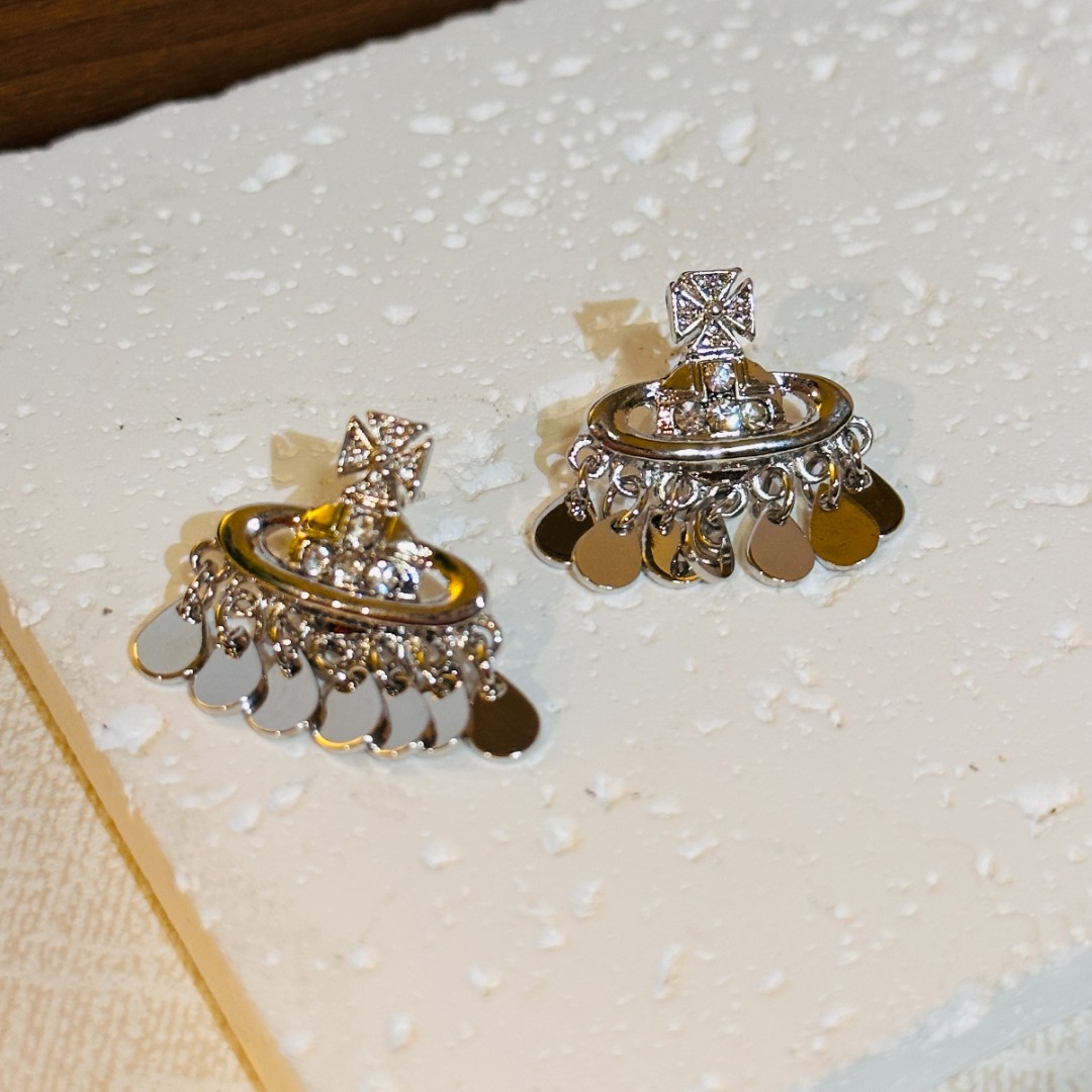 铜合金锆石耳饰 小众设计耳饰5006