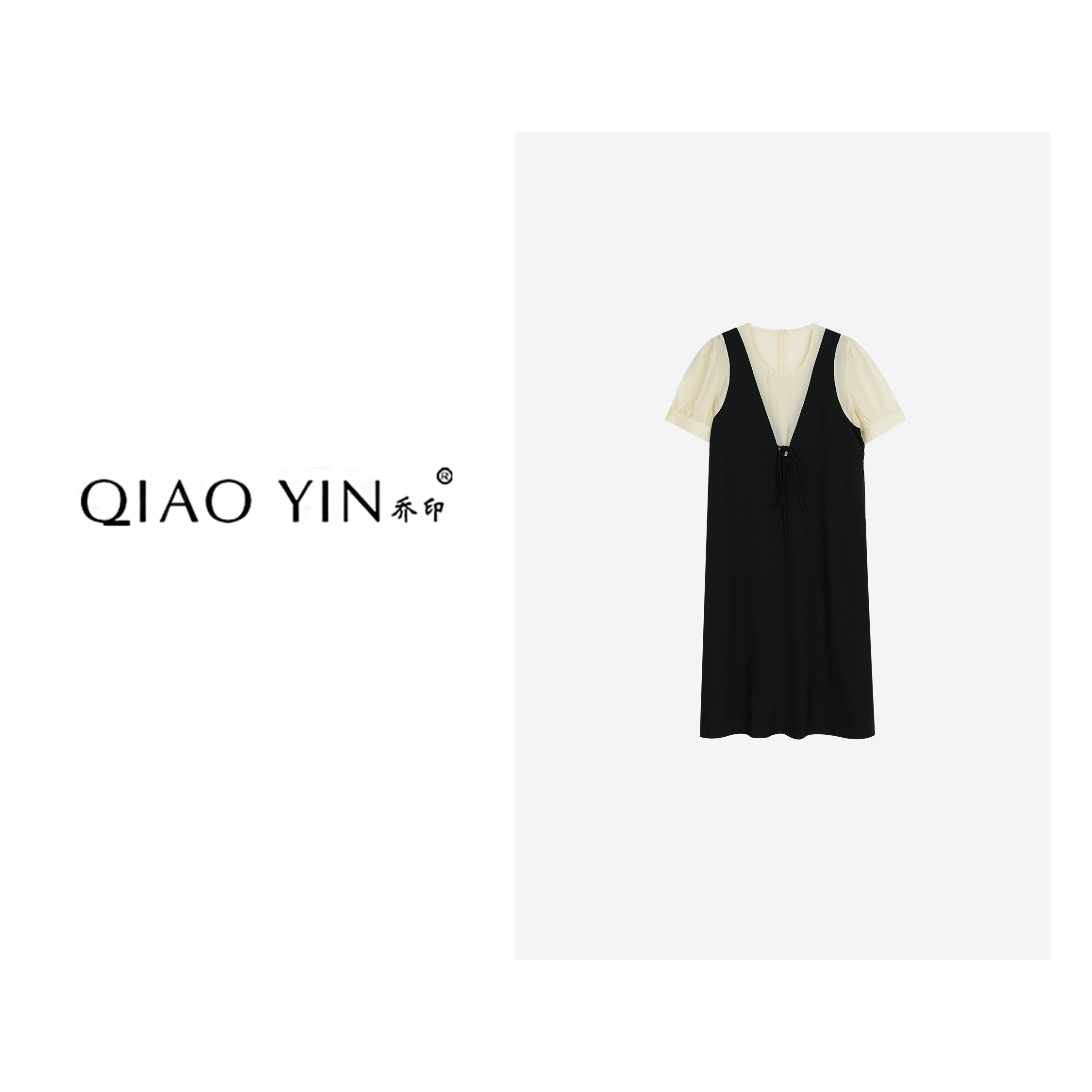 QIAO YIN"连衣裙"夏季休闲宽松潮流时尚QY27178