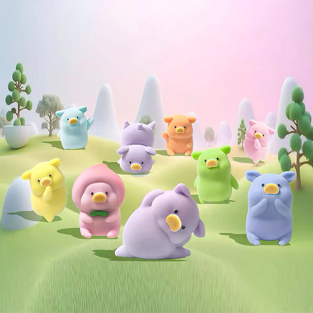 【勿拍5F/单】多彩嘟嘟猪植绒款系列萌粒盲盒