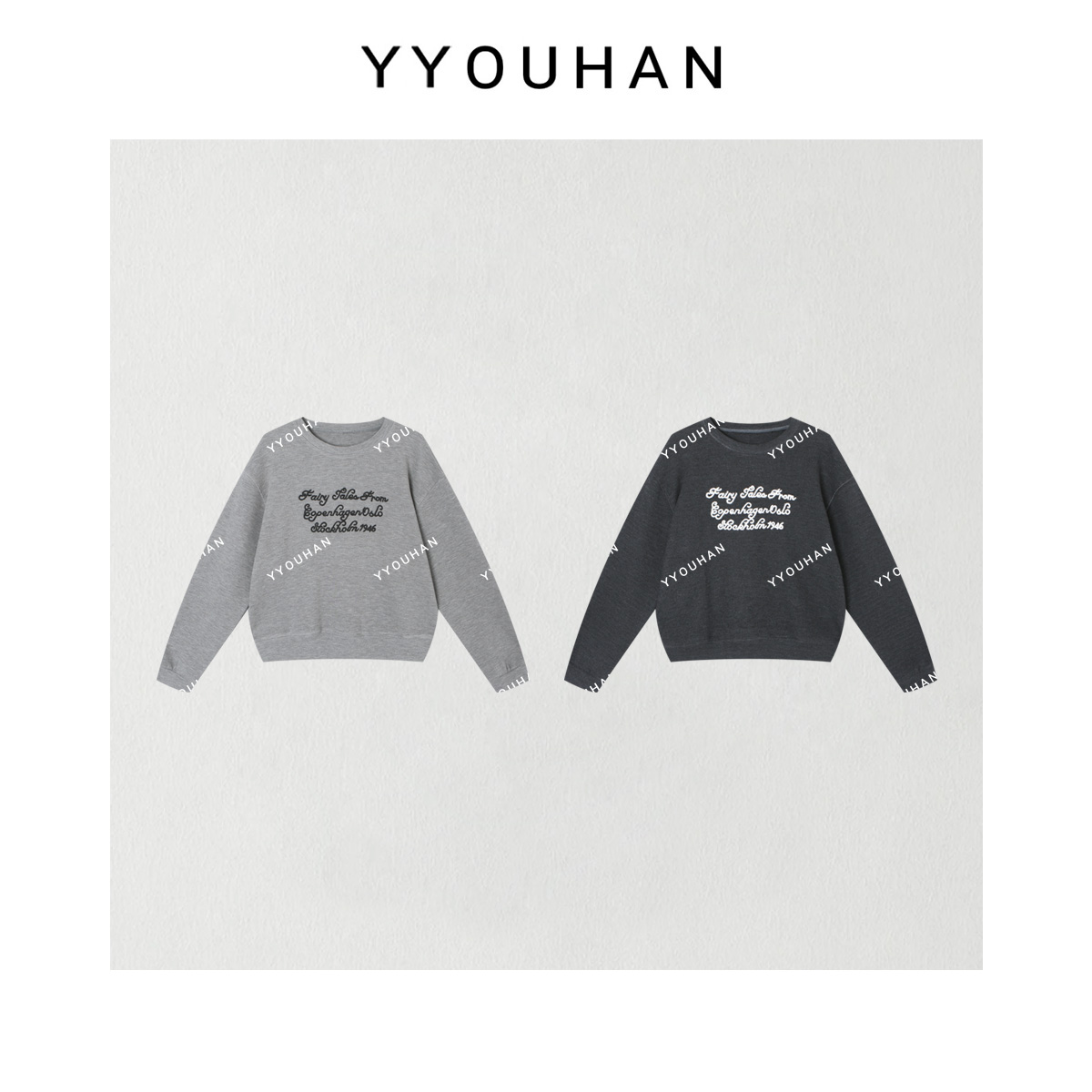 月月 2025秋冬新款小众设计极简风加绒厚款套头卫衣 2511C7780