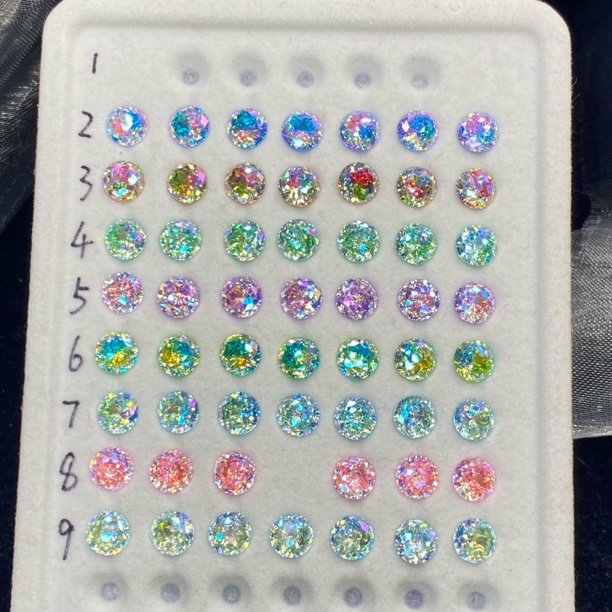 5m圆尖手捧花渐变糖心撞色落锆石（19包邮）图片仅供参考