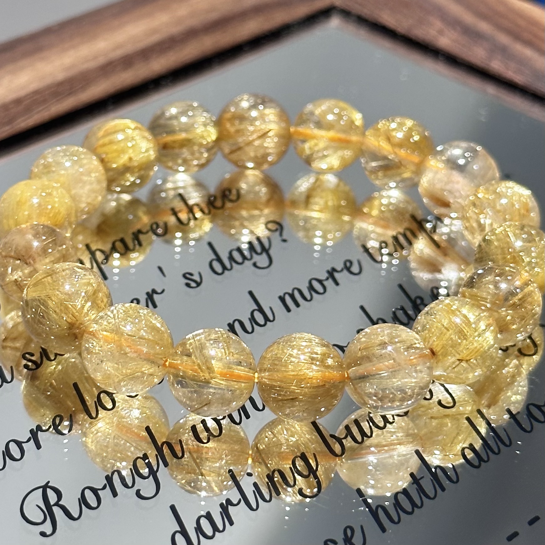 【金发晶】天然水晶金发晶满顺发