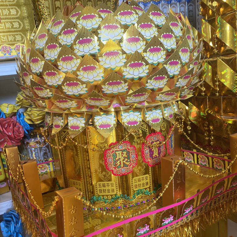 纯手工彩色莲花聚宝盆手工折纸材料包送教程不含工具