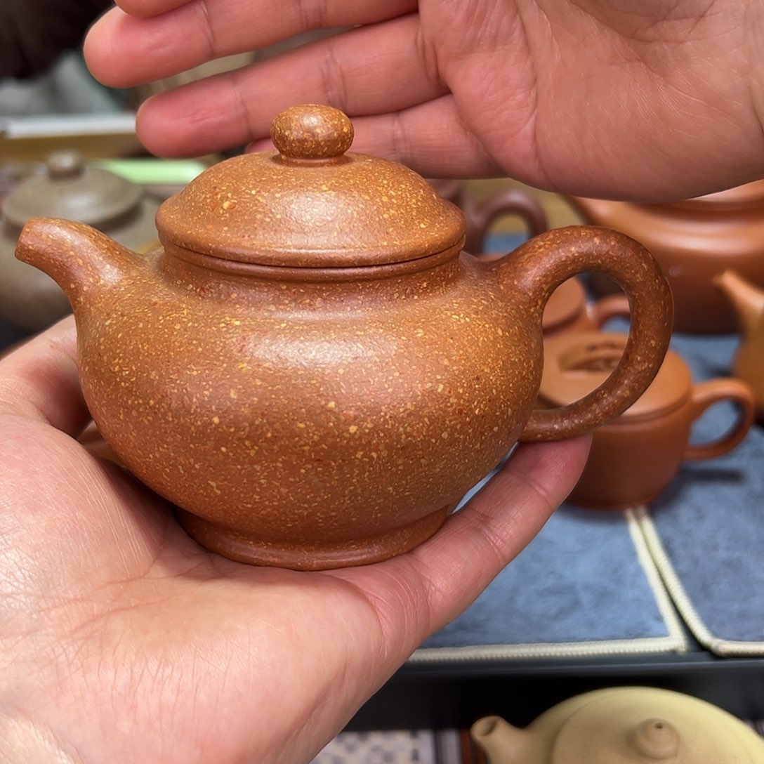 紫砂茶壶280毫升黄降坡掇只